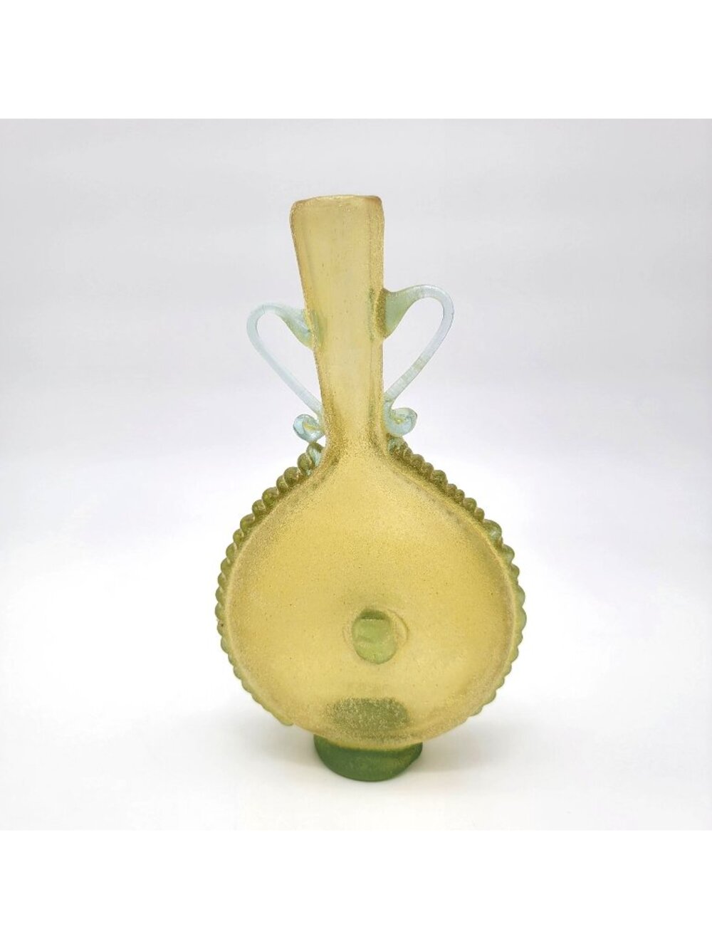 Vintage Venetian Scavo Art Glass Amphora Vase